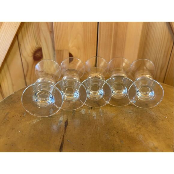 Vintage Mini Clear Glasses Apertiff Codials Shots set of 5 (5268) - Picture 6 of 9